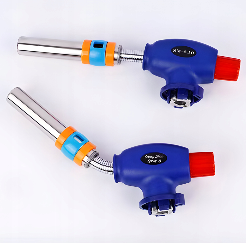 Reto OT0863 Flexibilní plynový hořák s regulací teploty, piezo zapalováním a keramickou vložkou