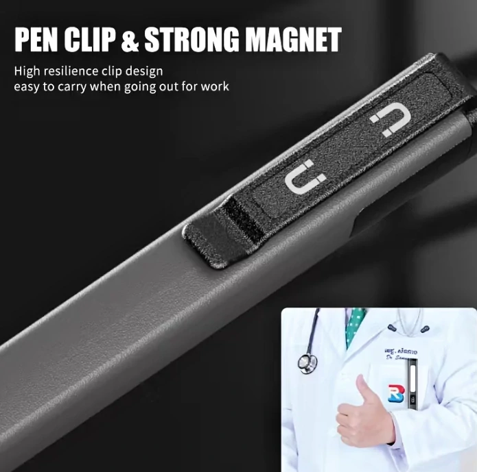 Nakida W08 multifunkční COB LED svítilna, USB-C, šedá