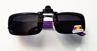 QiiM T-141 polarizační klips na brýle šedý 58 × 35 mm, UV 400, unisex