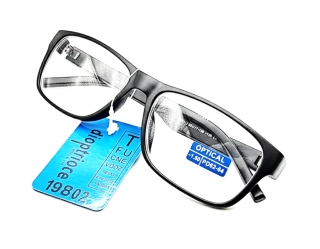 Dioptrické brýle na dálku SURGLASS DE LUXE, mínusové -1.50 dioptrie, černé plastové unisex rámečky