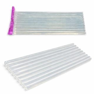 QiiM transparentní tavné lepící tyčinky 7 mm 200 mm do tavné pistole 10 ks