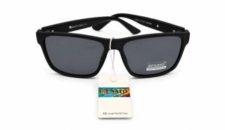Sluneční unisex brýle Renato TU23311, černý rám / šedá skla, Cat.3