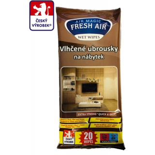 Fresh Air Čisticí vlhčené ubrousky na nábytek 20 ks – pro dřevo, laminát a vinylové podlahy